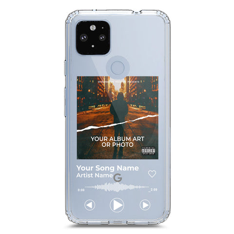 Google Pixel 5 XL Cover - Personalised Album Art Series - Clear Phone Case - Soft Silicon Borders