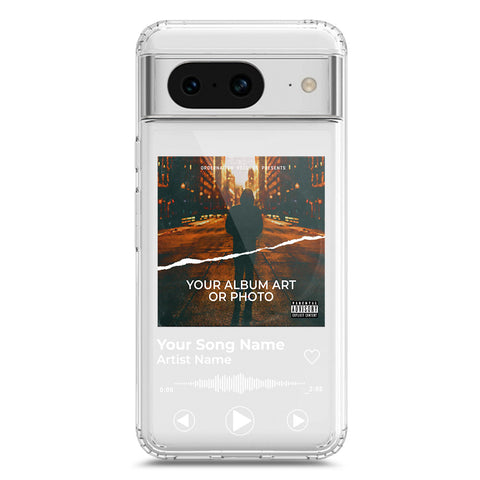 Google Pixel 8 Cover - Personalised Album Art Series - Clear Phone Case - Soft Silicon Borders
