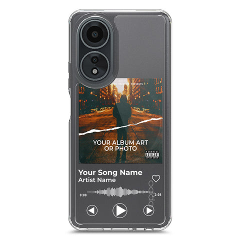 Oppo A58 4G Cover - Personalised Album Art Series - Clear Phone Case - Soft Silicon Borders