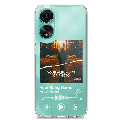 Oppo A78 4G Cover - Personalised Album Art Series - Clear Phone Case - Soft Silicon Borders