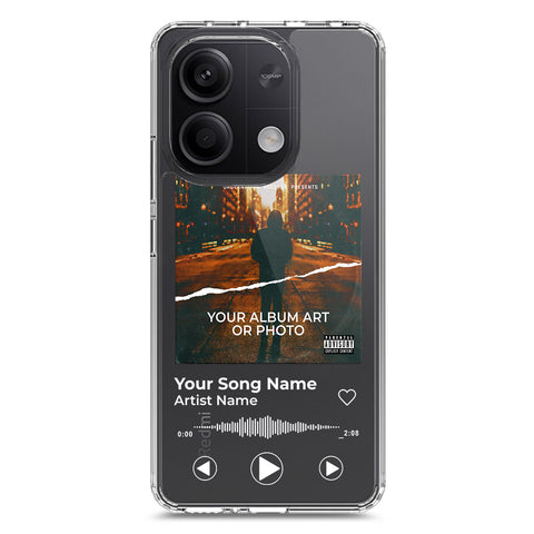 Xiaomi Redmi Note 13 Cover - Personalised Album Art Series - Clear Phone Case - Soft Silicon Borders