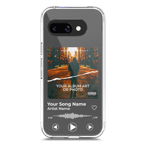 Google Pixel 9a Cover - Personalised Album Art Series - Clear Phone Case - Soft Silicon Borders