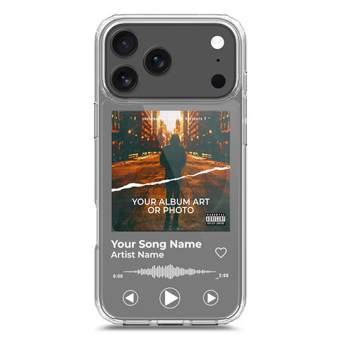 iPhone 17 Pro Max Cover - Personalised Album Art Series - Clear Phone Case - Soft Silicon Borders