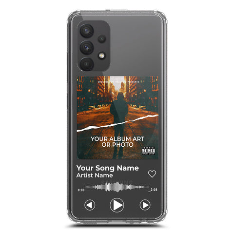 Samsung Galaxy A32 Cover - Personalised Album Art Series - Clear Phone Case - Soft Silicon Borders