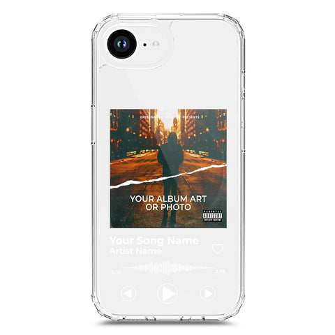 iPhone 16e Cover - Personalised Album Art Series - Clear Phone Case - Soft Silicon Borders