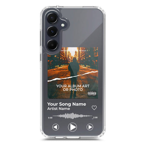 Samsung Galaxy A55 Cover - Personalised Album Art Series - Clear Phone Case - Soft Silicon Borders