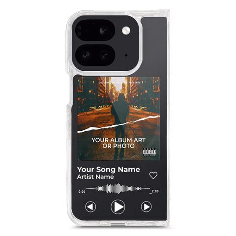 Google Pixel 9 Pro Fold Cover - Personalised Album Art Series - Clear Phone Case - Soft Silicon Borders