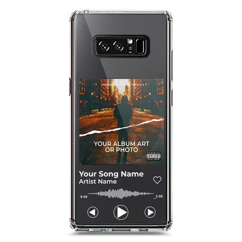 Samsung Galaxy Note 8 Cover - Personalised Album Art Series - Clear Phone Case - Soft Silicon Borders