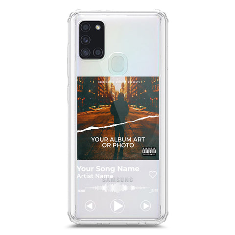 Samsung Galaxy A21s Cover - Personalised Album Art Series - Clear Phone Case - Soft Silicon Borders