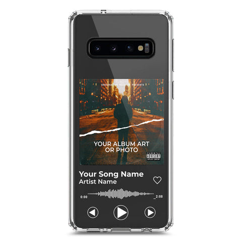 Samsung Galaxy S10 Cover - Personalised Album Art Series - Clear Phone Case - Soft Silicon Borders