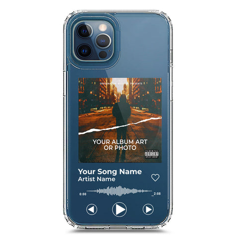 iPhone 12 Pro Max Cover - Personalised Album Art Series - Clear Phone Case - Soft Silicon Borders