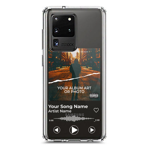 Samsung Galaxy S20 Ultra Cover - Personalised Album Art Series - Clear Phone Case - Soft Silicon Borders