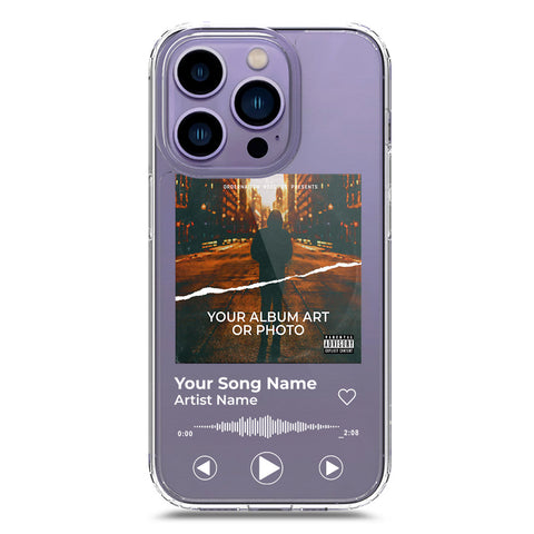 iPhone 14 Pro Max Cover - Personalised Album Art Series - Clear Phone Case - Soft Silicon Borders