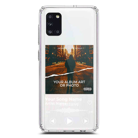 Samsung Galaxy A31 Cover - Personalised Album Art Series - Clear Phone Case - Soft Silicon Borders