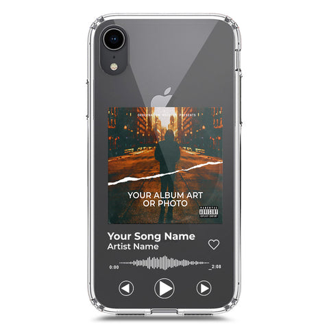 iPhone XR Cover - Personalised Album Art Series - Clear Phone Case - Soft Silicon Borders