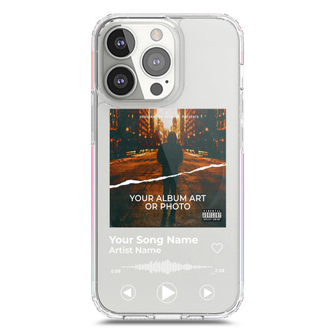 iPhone 13 Pro Cover - Personalised Album Art Series - Clear Phone Case - Soft Silicon Borders