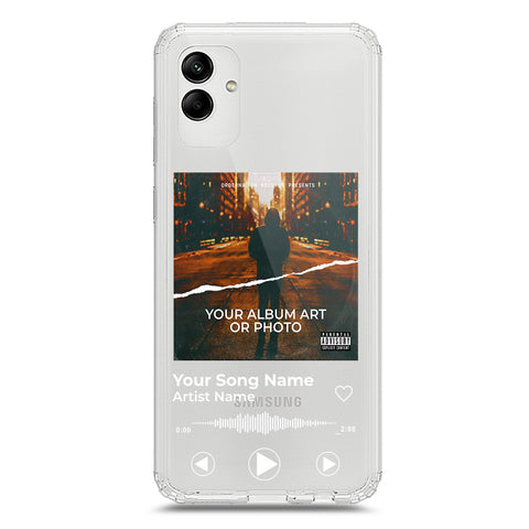 Samsung Galaxy A04 Cover - Personalised Album Art Series - Clear Phone Case - Soft Silicon Borders