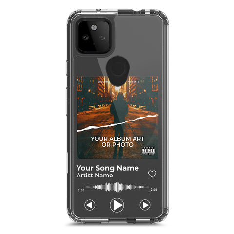 Google Pixel 5a 5G Cover - Personalised Album Art Series - Clear Phone Case - Soft Silicon Borders