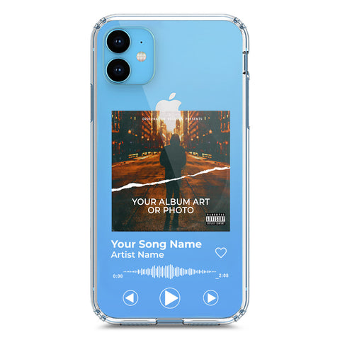 iPhone 11 Cover - Personalised Album Art Series - Clear Phone Case - Soft Silicon Borders
