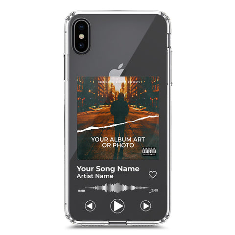 iPhone XS Max Cover - Personalised Album Art Series - Clear Phone Case - Soft Silicon Borders