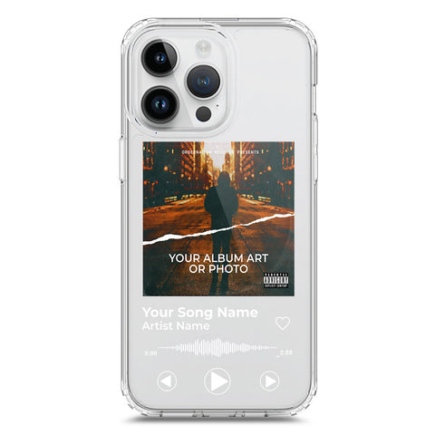 iPhone 15 Pro Cover - Personalised Album Art Series - Clear Phone Case - Soft Silicon Borders