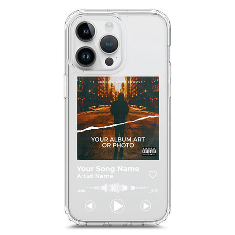 iPhone 15 Pro Max Cover - Personalised Album Art Series - Clear Phone Case - Soft Silicon Borders