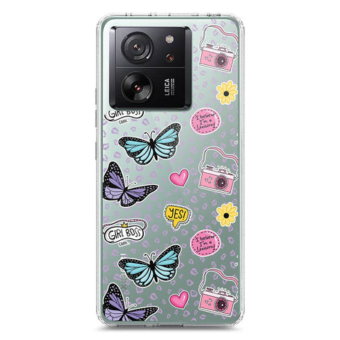 Xiaomi 13T Cover - O'Nation Butterfly Dreams Series 1 - Clear Phone Case - Soft Silicon Borders