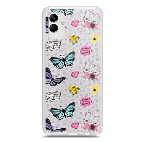 Samsung Galaxy A05 Cover - O'Nation Butterfly Dreams Series 1 - Clear Phone Case - Soft Silicon Borders