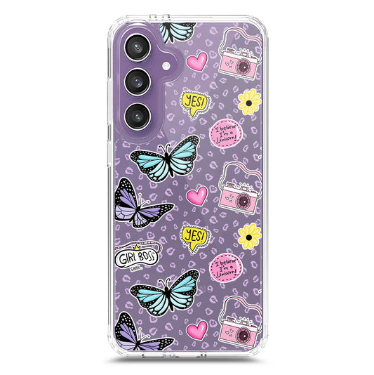 Samsung Galaxy S24 Plus Cover - O'Nation Butterfly Dreams Series 1 - Clear Phone Case - Soft Silicon Borders