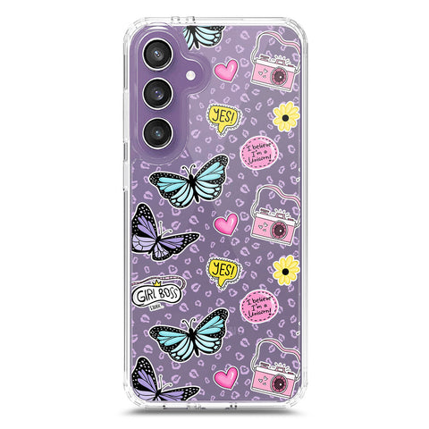 Samsung Galaxy S24 Plus Cover - O'Nation Butterfly Dreams Series 1 - Clear Phone Case - Soft Silicon Borders
