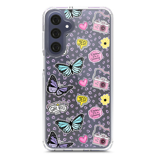 Samsung Galaxy A16 Cover - O'Nation Butterfly Dreams Series 1 - Clear Phone Case - Soft Silicon Borders