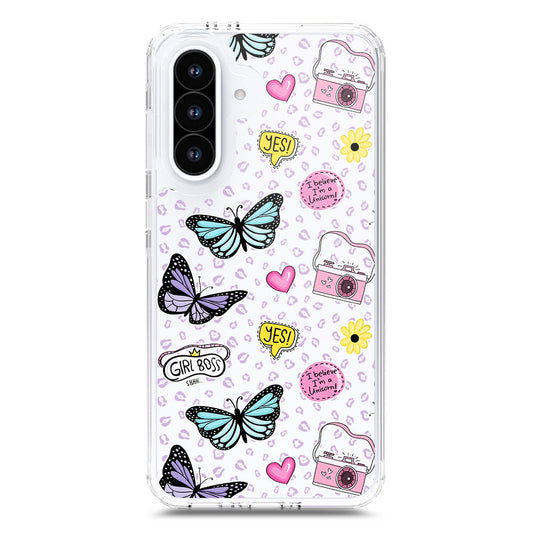 Samsung Galaxy A56 Cover - O'Nation Butterfly Dreams Series 1 - Clear Phone Case - Soft Silicon Borders