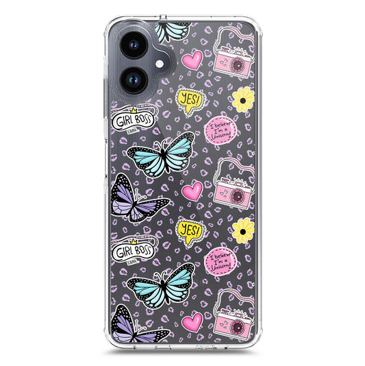 Samsung Galaxy A06 Cover - O'Nation Butterfly Dreams Series 1 - Clear Phone Case - Soft Silicon Borders