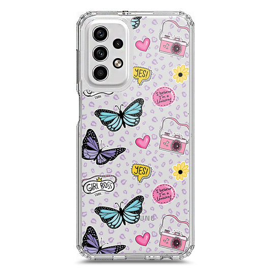 Samsung Galaxy A23 5G Cover - O'Nation Butterfly Dreams Series 1 - Clear Phone Case - Soft Silicon Borders