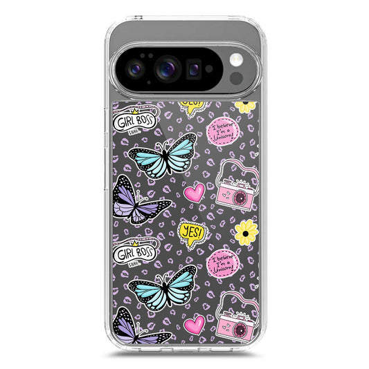 Google Pixel 10 Pro XL Cover - O'Nation Butterfly Dreams Series 1 - Clear Phone Case - Soft Silicon Borders