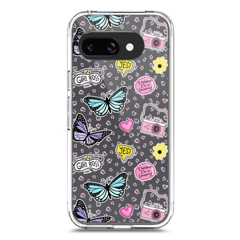 Google Pixel 9a Cover - O'Nation Butterfly Dreams Series 1 - Clear Phone Case - Soft Silicon Borders