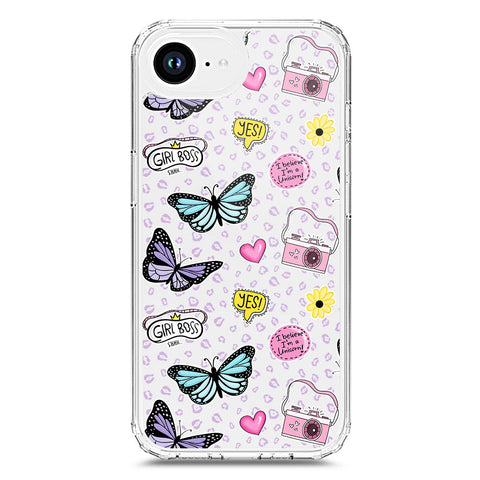 iPhone 16e Cover - O'Nation Butterfly Dreams Series 1 - Clear Phone Case - Soft Silicon Borders