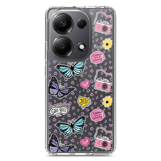 Xiaomi Poco M6 Pro 4G Cover - O'Nation Butterfly Dreams Series 1 - Clear Phone Case - Soft Silicon Borders