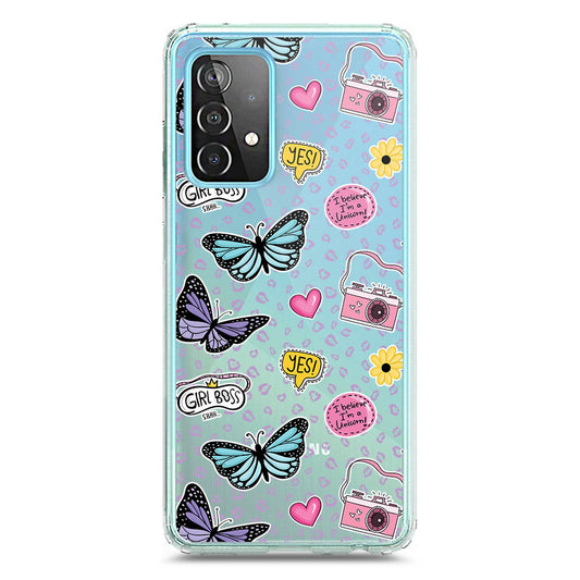 Samsung Galaxy A52s 5G Cover - O'Nation Butterfly Dreams Series 1 - Clear Phone Case - Soft Silicon Borders