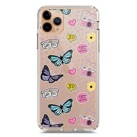 iPhone 11 Pro Max Cover - O'Nation Butterfly Dreams Series 1 - Clear Phone Case - Soft Silicon Borders