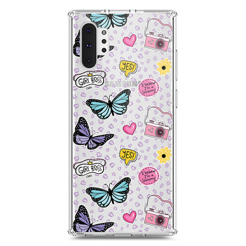 Samsung Galaxy Note 10 Plus Cover - O'Nation Butterfly Dreams Series 1 - Clear Phone Case - Soft Silicon Borders