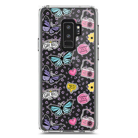 Samsung Galaxy S9 Plus Cover - O'Nation Butterfly Dreams Series 1 - Clear Phone Case - Soft Silicon Borders