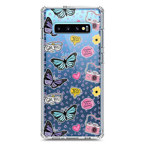 Samsung Galaxy S10 Plus Cover - O'Nation Butterfly Dreams Series 1 - Clear Phone Case - Soft Silicon Borders