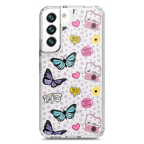 Samsung Galaxy S22 5G Cover - O'Nation Butterfly Dreams Series 1 - Clear Phone Case - Soft Silicon Borders