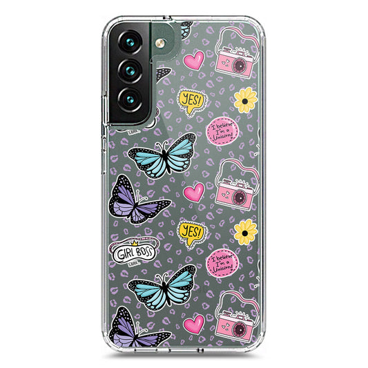 Samsung Galaxy S22 Plus 5G Cover - O'Nation Butterfly Dreams Series 1 - Clear Phone Case - Soft Silicon Borders