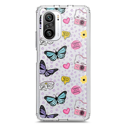 Xiaomi Redmi K40 Cover - O'Nation Butterfly Dreams Series 1 - Clear Phone Case - Soft Silicon Borders