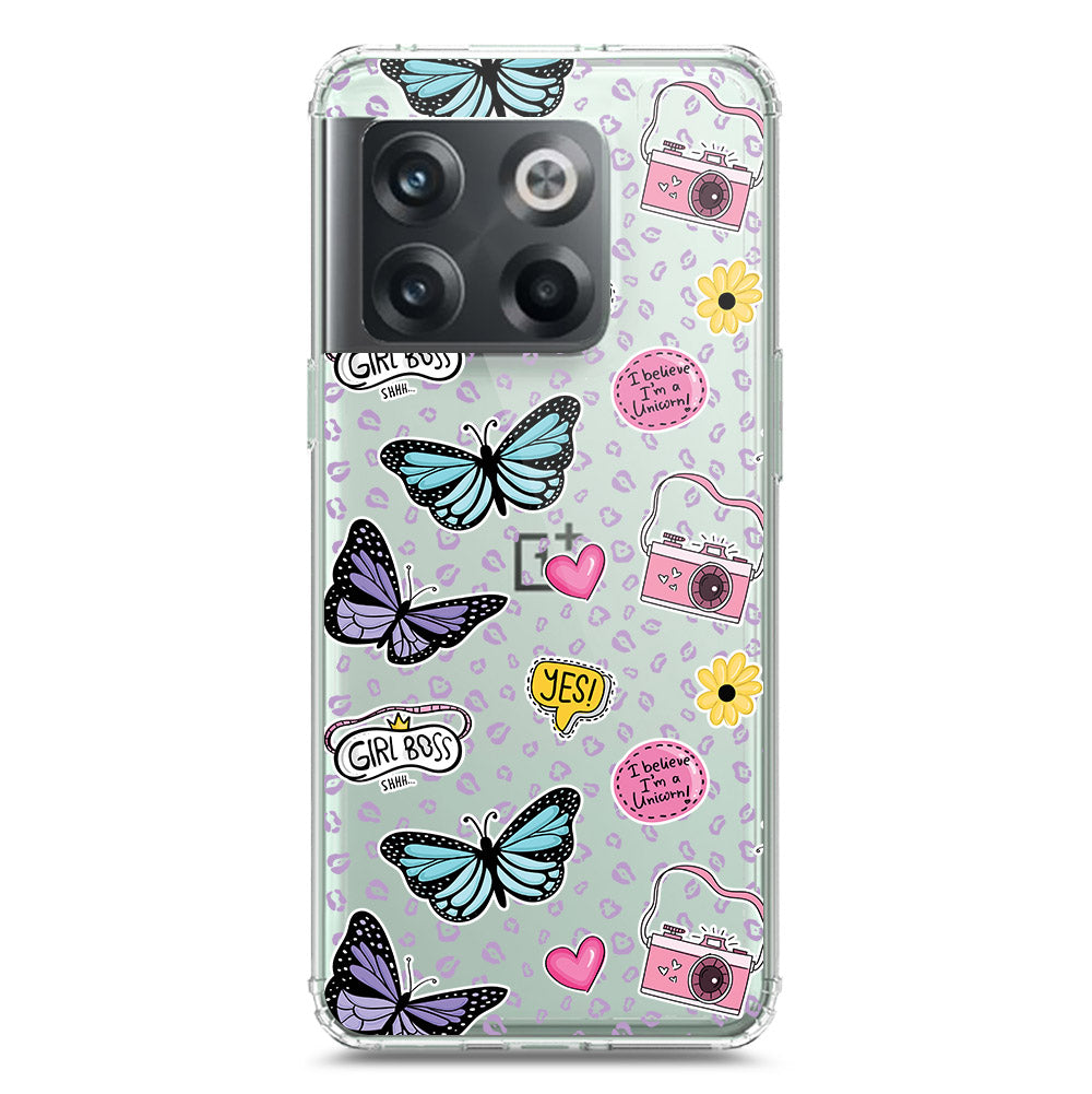 OnePlus Ace Pro Cover - O'Nation Butterfly Dreams Series 1 - Clear Phone Case - Soft Silicon Borders