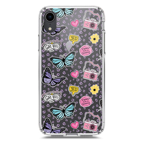 iPhone XR Cover - O'Nation Butterfly Dreams Series 1 - Clear Phone Case - Soft Silicon Borders