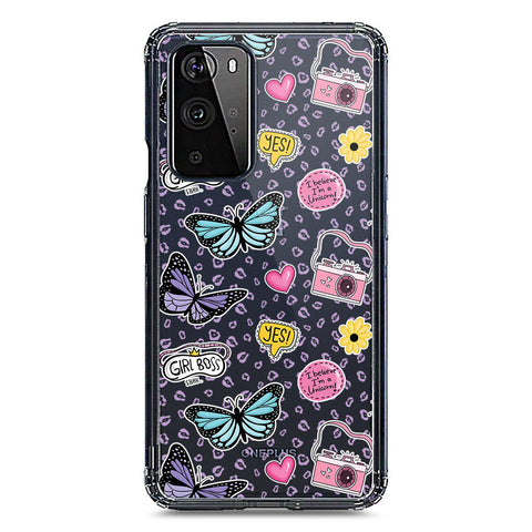 OnePlus 9 Pro Cover - O'Nation Butterfly Dreams Series 1 - Clear Phone Case - Soft Silicon Borders