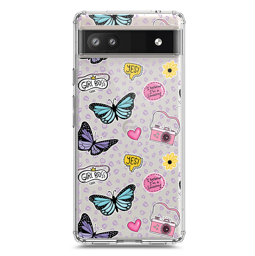 Google Pixel 6 Cover - O'Nation Butterfly Dreams Series 1 - Clear Phone Case - Soft Silicon Borders